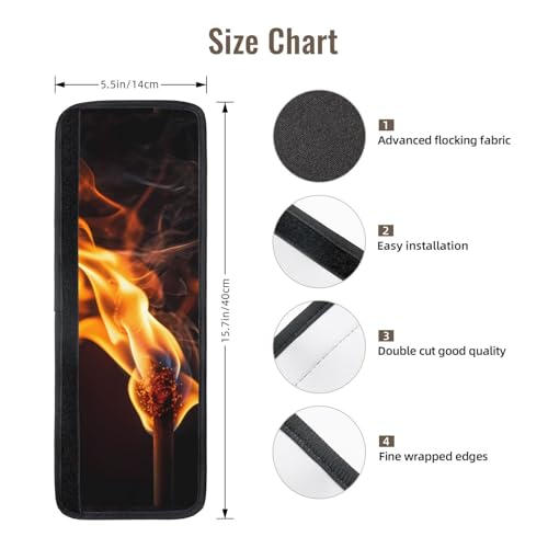 QAZWZML Torches Printed Door Handle Gloves (2 Pack), Home décor, Suitable for refrigerators and microwaves.