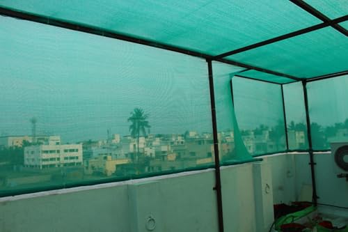 Image of MyOwnGarden Shade Net - 50% Shade for Green House Terrace Garden (10x20 FEET) UV Protected Shade net - Ideal for Garden & Nursery Use Durable Green Shade Net - Protects Plants from Sun & Heat