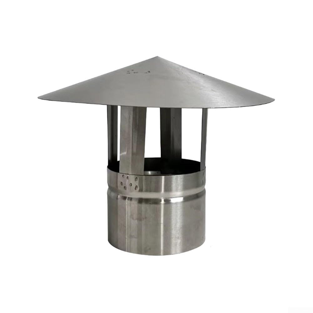 Tappo antipioggia for canna fumaria in acciaio inox | Molteplici dimensioni for camini da tetto e condotti for cappe: resistenza termica e protezione dalla pioggia
