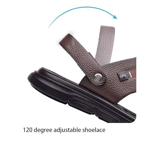 Men's Leather Sandals Men's Shoe Leather Shore for Man Outdoor Beach Shoes Shoes for Walking Travel Sandals Sporty Sandals Travel Shoes Sporty Shoes 6