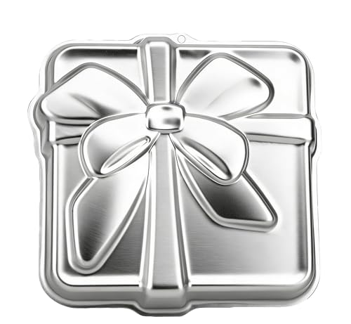 ZDYWY 9 Inch Gift Box Aluminum 3D Cake Baking Mould Tin Cake Pan- Gift Box