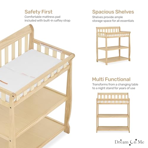 Image of Dream On Me Ashton Changing Table, Natural, 34x20x40 Inch (Pack of 1)