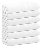 LOOP TERRY Small Bath Towel Set - 100% Cotton 6 Pack 24 x 46 Quick Dry Towels. Lightweight and Highl