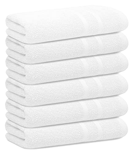 Loop Terry Small Bath Towel Set - 100% Cotton 6 Pack 24 X 46 Quick Dry Towels. Lightweight And Highly Absorbent, Soft Plush Towels For Pool, Spa, Gym, Guest Bathroom, Great For Daily Use #TOP3