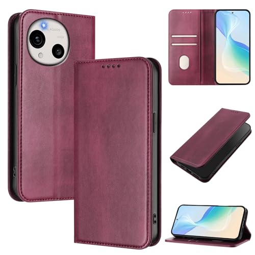 Cover �Ή��@�� for Sharp Aquos R11,�Ή��@�� for Sharp Aquos R11 ���U�[�P�[�X �X���b�g�t���J�[�h���[Red