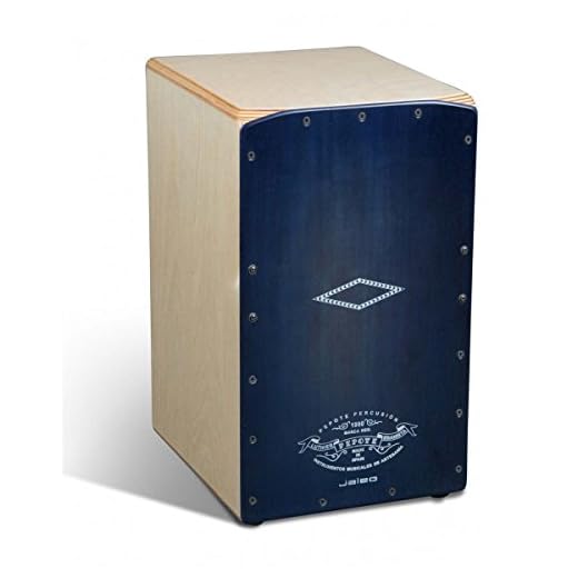 CAJON RUMBERO - Pepote (Jaleo) Colores (Tapa Azul) (28,5 x 29 x 47 Cm.)