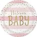 Creative Party PC346283 Pappteller "Welcome Baby", Pink und Gold, 8 Stück