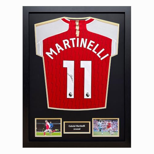 Image of Allstarsignings Gabriel Martinelli Signed Arsenal 2023/24 Home Shirt Red