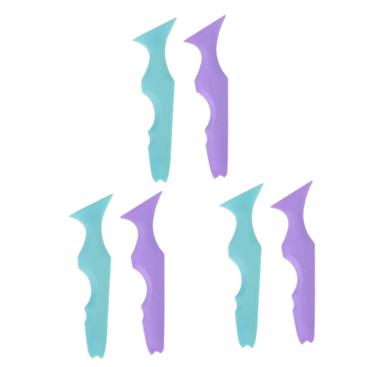 DOITOOL 6pezzi Stencil Per Eyeliner in Silicone Riusabile Per Makeup Strumento Per Ombretto e Eyeliner Design e Facile Usare Colori Blu