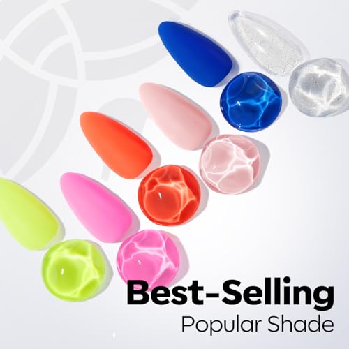 Image of modelones Pink Gel Nail Polish 15ML, Hema Free Summer Pastel Soak-Off UV Gel Polish - 28+Days Long-Lasting Nail Art DIY Manicure Kit Home Salon Women Gifts