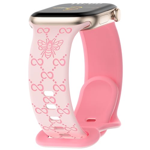 YMHML �f�U�C�i�[����o���h Apple Watch�o���h �����p 40mm 42mm 41mm 38mm 44mm 45mm 46mm 49mm Cute Bee �V���R���C�����C �h���b�V�[�X�g���b�v iWatch Series 11 10 9 8