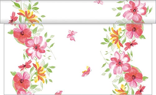 Sovie Home Linclass® Airlaid Tischläufer Irene | Perforation alle 30cm | Tischband Tischdecke Tischtuch | 40cm x 4,80m | 1Stück Cover