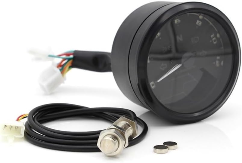 Motorcycle Odometer Gauge Motorcycles Modified Tachometer Odometer Tachometer Digital Display Backlight Universal 199km/h 12000 RPM