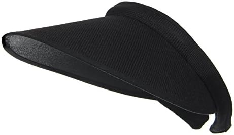 Bersun Natural Ladies Brushed Cotton Twill Clip On Visor (Black, M)