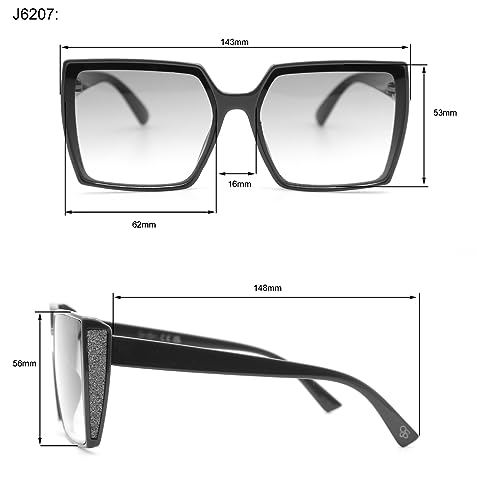 Buy Jessica Simpson J6207 Glittered Square Sunglasses with  display picture 3