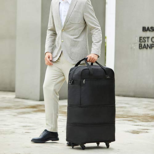 Ailouis Rolling Luggage Foldable Duffel Carry-on Bag For Travel Suitcase