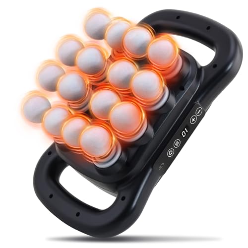 GAXEZO 16 Head Massage Gun Set Deep Tissue Percussion Massager 2600mAh Electric Massage Tools with 9 Styles & Levels Black