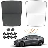 SUMK Tesla Model Y Sunroof Sunshade Glass Roof Sunshade Foldable Compatible with Tesla Model Y 2020