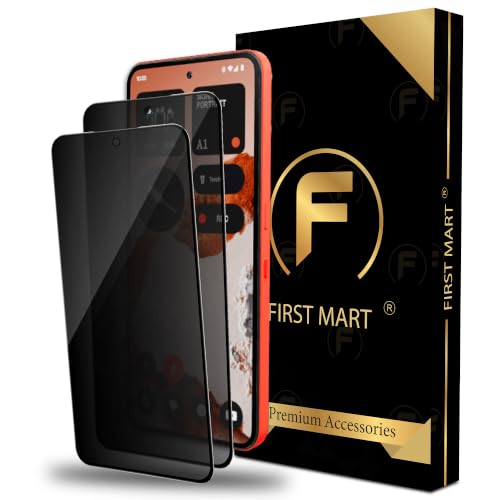 Image of FIRST MART Privacy Tempered Glass for Nothing Phone CMF 2 Pro & Nothing 3A lite, 2 Pack | Anti-Spy 9H Screen Protector, Edge-to-Edge, Case-Friendly, Scratch Resistant, Bubble-Free