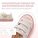 HAPPY NOCNOC Toddler Shoes for Boys & Girls, Canvas Dual Hook and Loops Sneakers with Candy-Colored Sole Pink