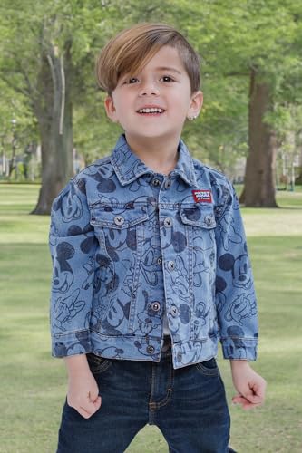 Image of Disney Mickey Mouse Denim Jacket Overalls Shortalls Pants Infant to Big Kid