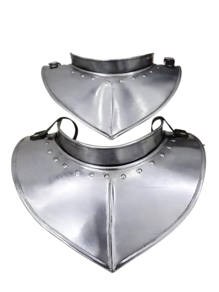 Gorget de armadura medieval de caballero con acabado artesanal