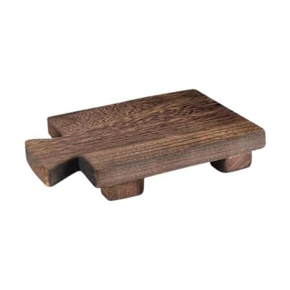 CTRLZS 1 PCS Wood Pedestal Soap Stand Rectangular Soap Riser Bathroom Soap Dish Shampoo Holder Tray