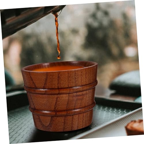 Taza de café de madera set de regalo original vintage con tapas 3 uds 7