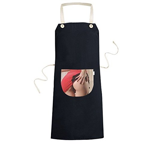 Tablier noir motif fesses sexy pour cuisiner avec style et humour
