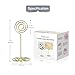 AIEVE Place Card Holders, 24 Pack Wire Shape Wedding Table Number Holders Table Card Holders Table Pictures Stand for Place Cards Wedding Party Office Desk Name Memo Menu Clips (Gold)
