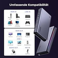 UGREEN 4K Capture Card, HDMI 2.1 4K144Hz Aufnahme und Passthrough, Niedriger Latenz, USB 3.2 Gen2 Game Capture Card für PS5/Xbox/Switch/Switch2/iPhone – Ansicht 7