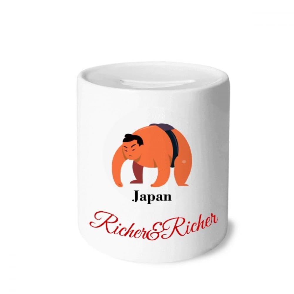 Tirelire sumo traditionnelle japonaise riche en détails d'artisanat d'art