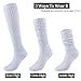 JORMATT Women Slouch Socks Thick Boot Socks Soft Extra Long Knee High Scrunch Socks Size 5-10