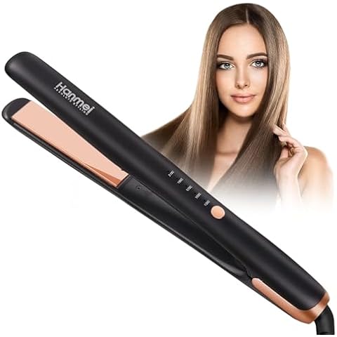 Compact Size Hair Straightener Titanium Plates Flat Iron with Adjustable Temperature, 1-Inch Flat Iron for Hair Styling, Suitable for All Hair Types Cover