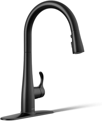 Miniatura 18 de KOHLER Simplice, llave abatible de cocina, 647-CP Mate negro,Cromo pulido,Latón cepillado vibrante.,Vibrant Stainless