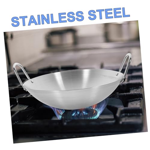 Wok redondo en acero inoxidable para cocina doméstica miniatura 7