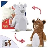 Reversible Toy Plush for Girls & Boys, Educational Mood Regulating Plushie Teddy Bear, Realistic...