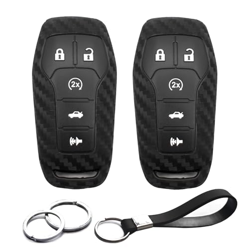 Coque silicone Ford Smart 5 BT anti-choc et anti-rayure aspect carbone lot de 2