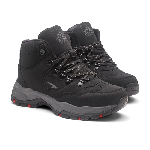 Image of ASIAN Everest-25 Men's Trekking Shoes | High-Neck Hiking Boots | Water-Repellent Suede Synthetic | High Grip Sole | EVA Midsole Cushioning Comfort
