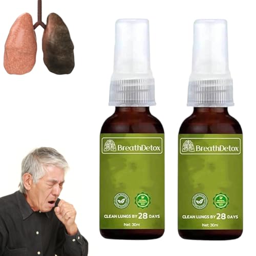 GXGM 2 pièces Spray Nettoyant pour Les Poumons 30ml, Herbal Spray Cleansing Lung