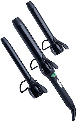 Thairapy365 Clip Trio w/ Cool Tip Multiple Barrel Sizes 19mm, 25mm, and 32mm. Create Small or Big Wolderful Curls