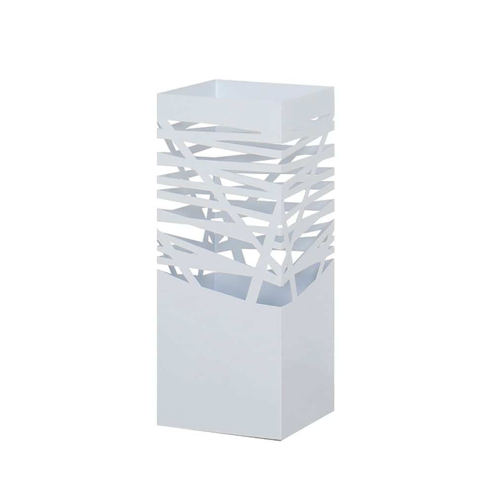 Porte-parapluie seau de rangement blanc pour éliminer l'eau du couloir