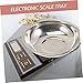 SHINEOFI 2sets Digital Scale Pan Stainless Steel Gram Tray Jewelry Scale Tray Home Kitchen Plate 2pcs*2