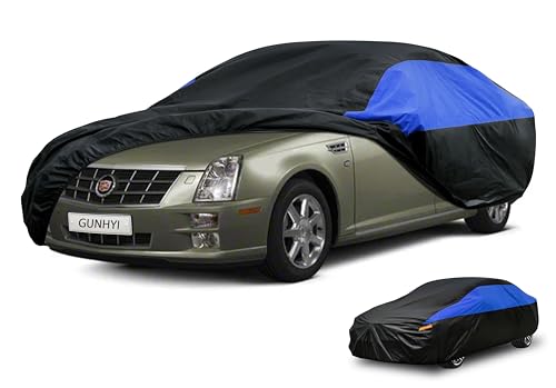 Image of GUNHYI Cadillac Car Cover Custom Fit Cadillac STS Waterproof All Weather, Lightweight Full Car Cover Outdoor Sun UV Rain Dust Snow Wind Protection.