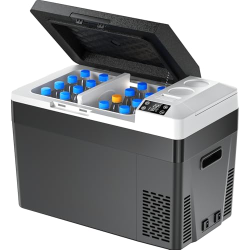 Marsail 12 Volt Car Refrigerator, 32QT Electric Cooler, Portable Car Fridge with Battery Power...