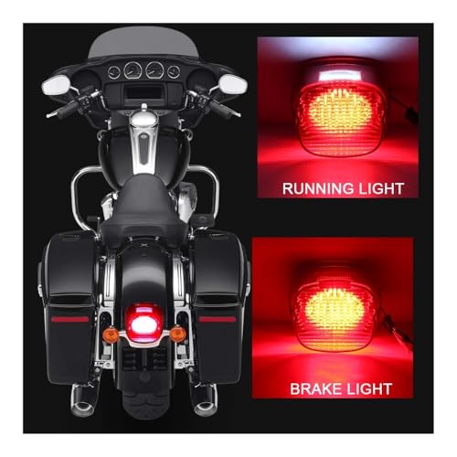 Feu stop LED moto haute visibilité et support plaque Dyna Softail - 7