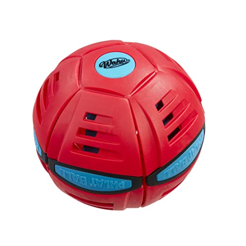 Wahu - PHLAT BALL Classic - Rot - Frisbee & Ball in Einem – Transformierbare Wurfscheibe – Outdoor-Spiel für Kinder ab 5 Jahren – 22,9 cm Frisbee, 15,7 cm Ball – Für Garten, Strand & Park