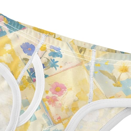 KLL Retro Checker Board Groovy Flower Toddler Boys' Pure Cotton Training Underwear Cute Children Undies4