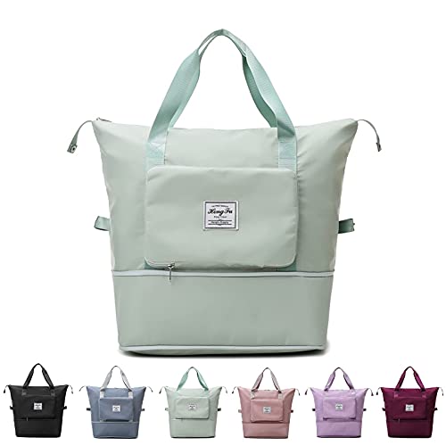 Bolsa de viagem dobrável de grande capacidade, portátil dobrável bolsa esportiva de tecido Oxford à