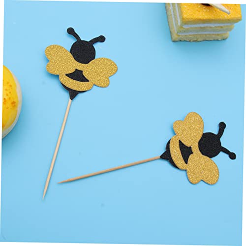 Luxshiny 24 Peças De Enfeites De Cupcake Enfeites De Aniversário Para Bolos Ornamento De Bolo Enfeit